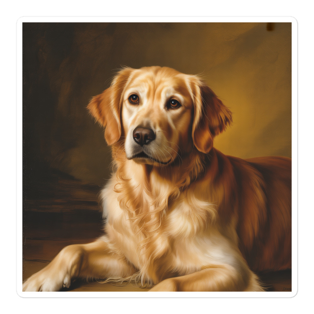 Memorial sticker with pet portrait example